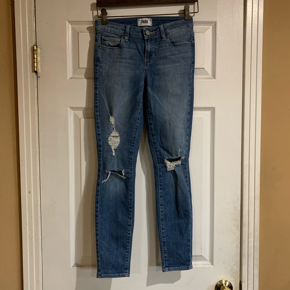 PAIGE Verdugo Ankle Distressed Jeans